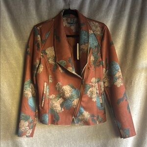 Elie Tahari Faux Leather Jacket Size: L